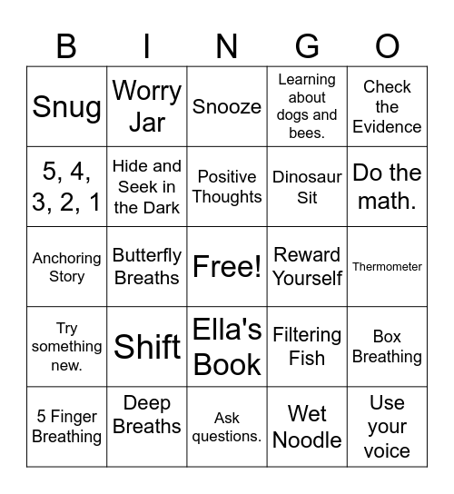 Our Toolbox Bingo Card