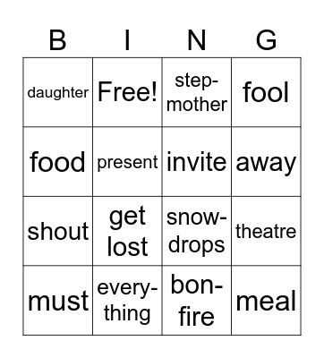 3a L 8-11 Bingo Card