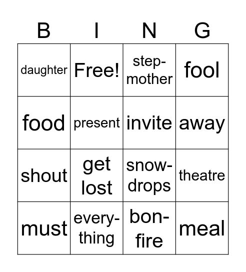 3a L 8-11 Bingo Card