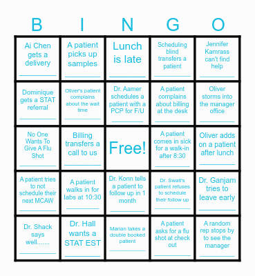 PSR Trials BINGO : Tuesday Bingo Card