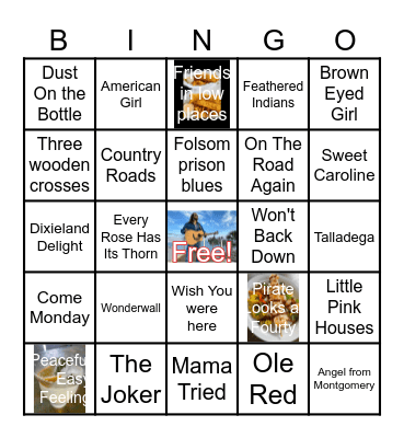 Live Music Bingo With Mark @ The Tiki! Bingo Card