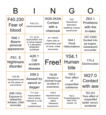 Halloween Bingo Card