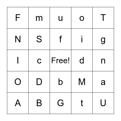 ABC Bingo Card
