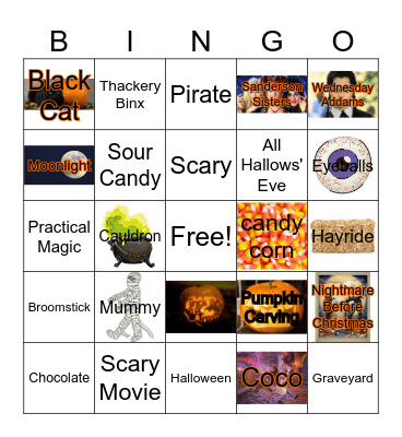 Halloween Bingo Card