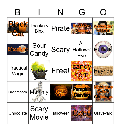 Halloween Bingo Card