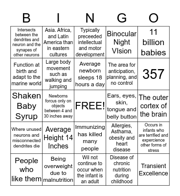 Chapter 5 Bingo Card