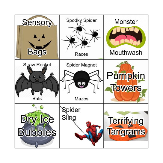 Spooky Science Night Bingo Card