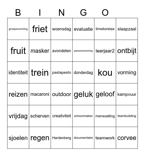 BIN-GO-HOME Bingo Card