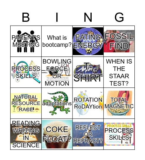 SCIENCE NIGHT Bingo Card