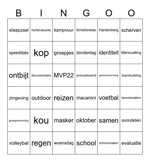 BIN-GO-HOME Bingo Card