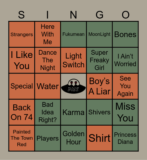 DMI VIRAL HITS 001 Bingo Card