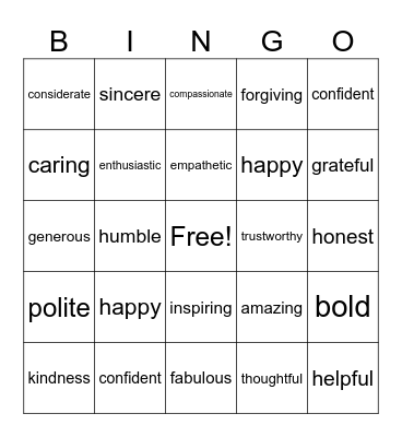 Bingo Card