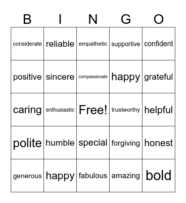 Bingo Card