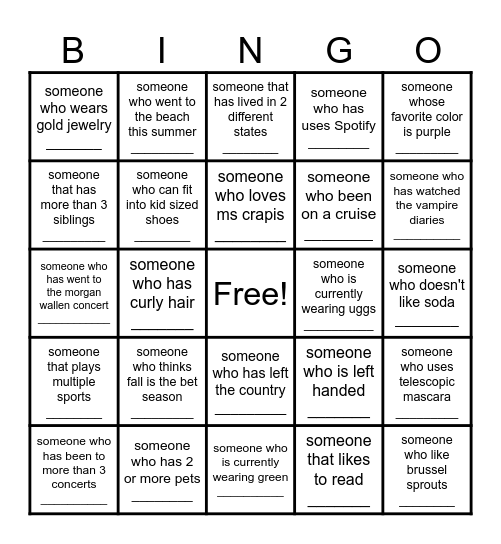 Diversity Bingos Bingo Card