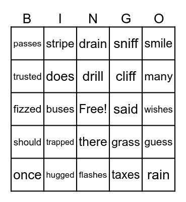 Phonics Bingo! Bingo Card