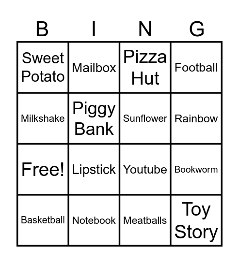 Guess the Word Bingo Card