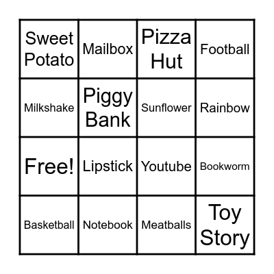 Guess the Word Bingo Card