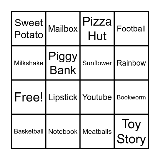 Guess the Word Bingo Card