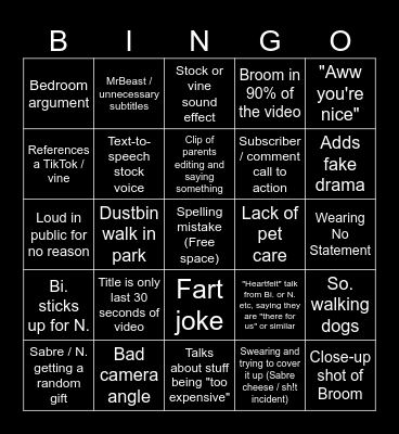 Norris Nuts Bingo Card