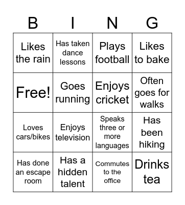 IDC Get-to-know-you Bingo Card