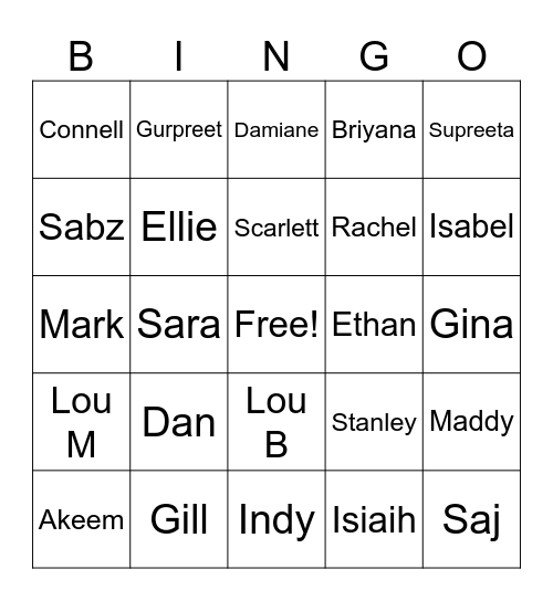 Everfair Team Day 2023 Bingo Card