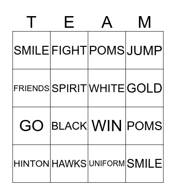 Hinton Minis Bingo Card