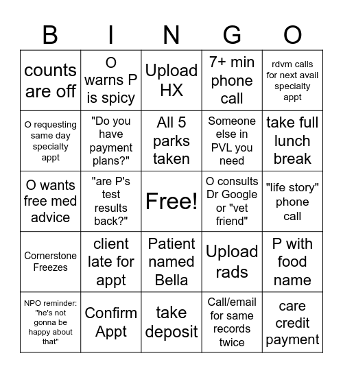 Tech Week Bingo! CSR/Coordinator Edition Bingo Card