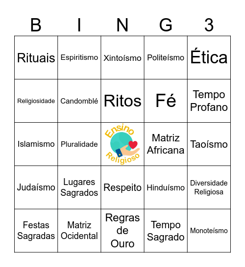 BINGO - ENSINO RELIGIOSO Bingo Card