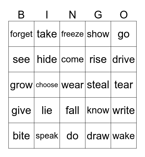 Irregular Review Bingo Card