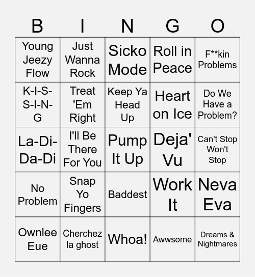 Hip Hop 50th Anniversary Bingo Card