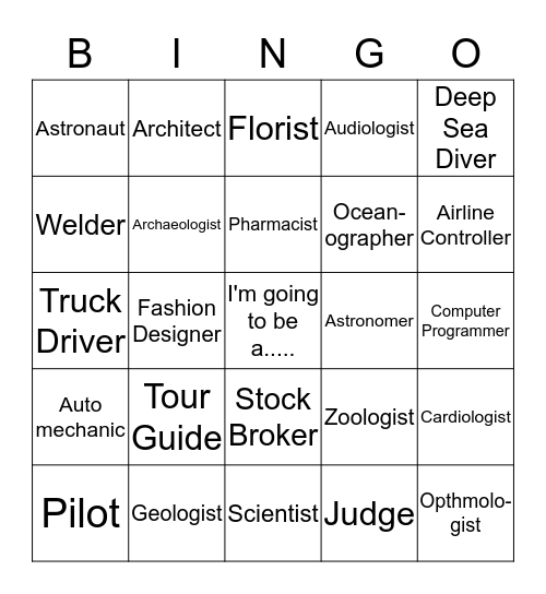 Career Bingo Card