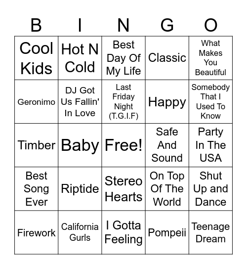 2010 Throwbacks Bingo Card