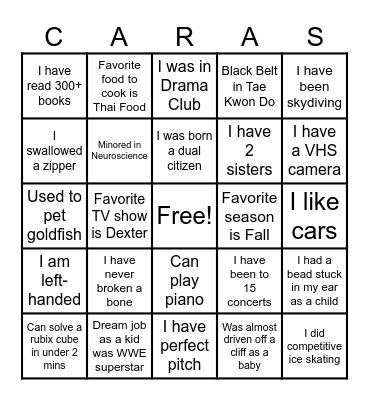 24 CARAS MAGIC BINGO Card