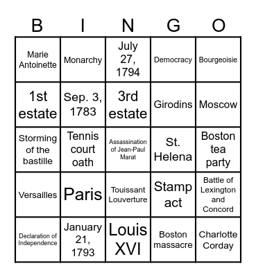 Bingo Card