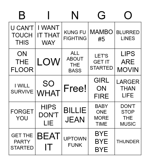 #4 DANCE FEVER COVER Bingo Card