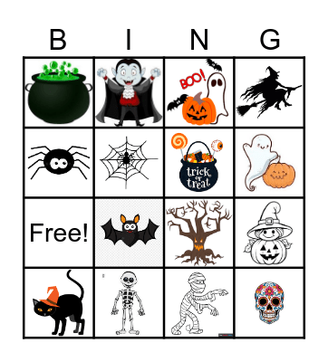 Halloween Bingo Card