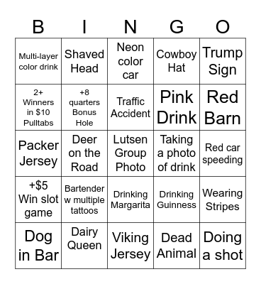 Lutsen Bingo Card
