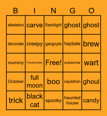 HALLOWEEN BINGO Card