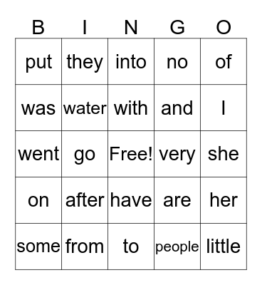Phonics for Reading (5-10) Bingo Card