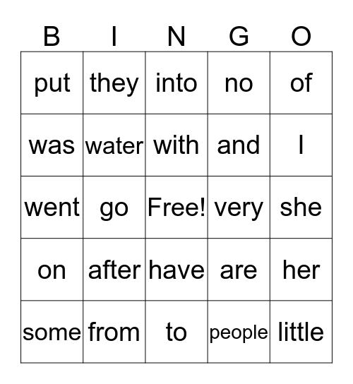 Phonics for Reading (5-10) Bingo Card