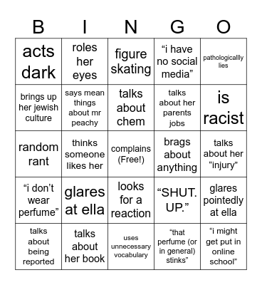 lillian in general. Bingo Card