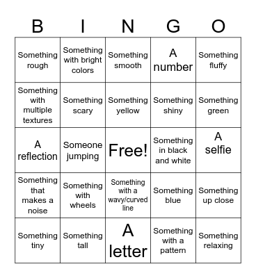 Photography Bingo Card