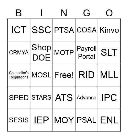 Bingo Card