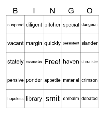 SIGHT WORDS Bingo Card