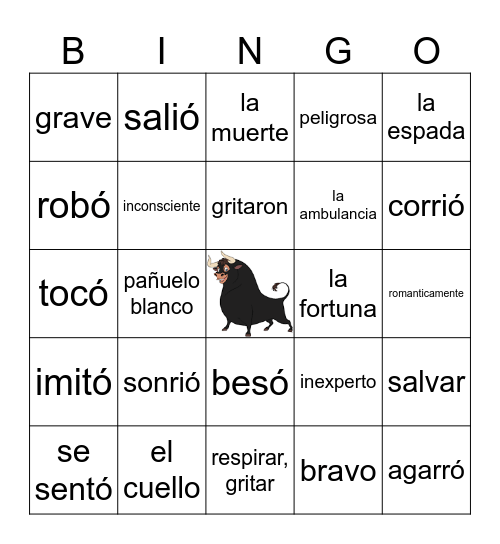 Bianca Nieves Cap 6-10 Bingo Card