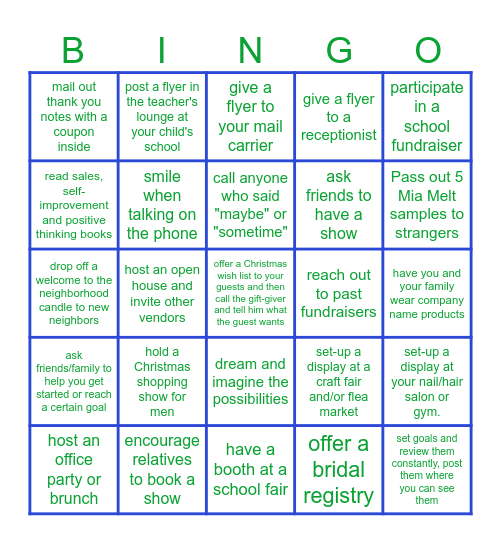 Mia Bella's DID YOU KNOW? Bingo Card