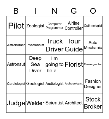 Career Bingo Card