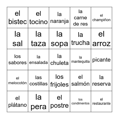 Ch 7 - Whole Chapter Bingo Card