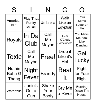 Carne Diem Chili Cooking Party Bingo Card