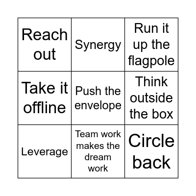 Corporate Icks! Bingo Card